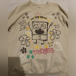 Nickelodeon Beige SpongeBob Graphic Sweater